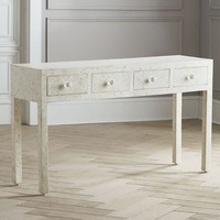 Zohi Interiors Bone Inlay Console in Celtic White