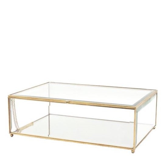 Zohi Interiors Brass & Glass Display Box - Medium