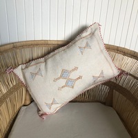Zohi Interiors Rectangular Moroccan Cactus Silk Pillow in Natural