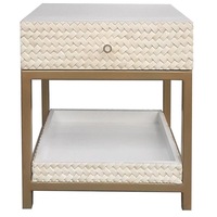 Zohi Interiors Herringbone Bone Bedside Table