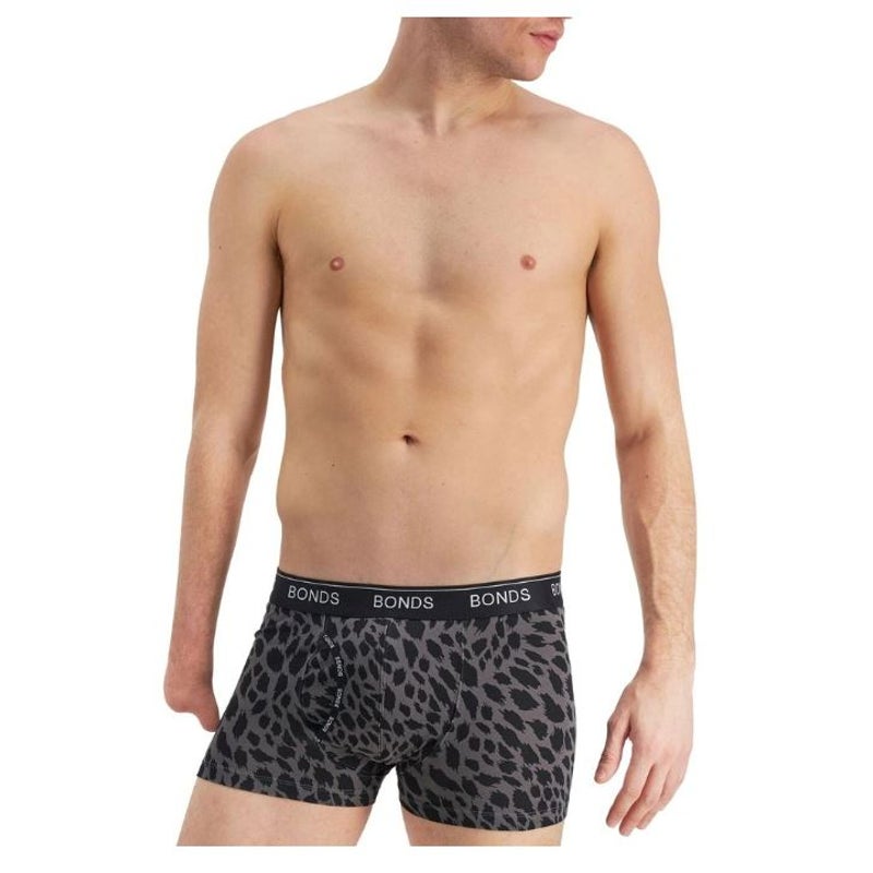 Buy 10 x Mens Bonds Guyfront Trunks Underwear Grey Leopard Print - MyDeal