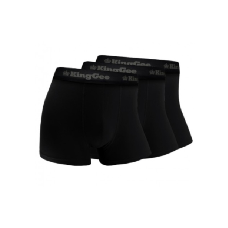 Buy 12 X Mens Kinggee Bamboo Trunks Underwear Black K19005 MyDeal