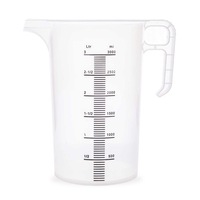 3L Measuring Jug Heavy Duty Clear Plastic Propylene Food Grade BPA 5 Pro-Jug
