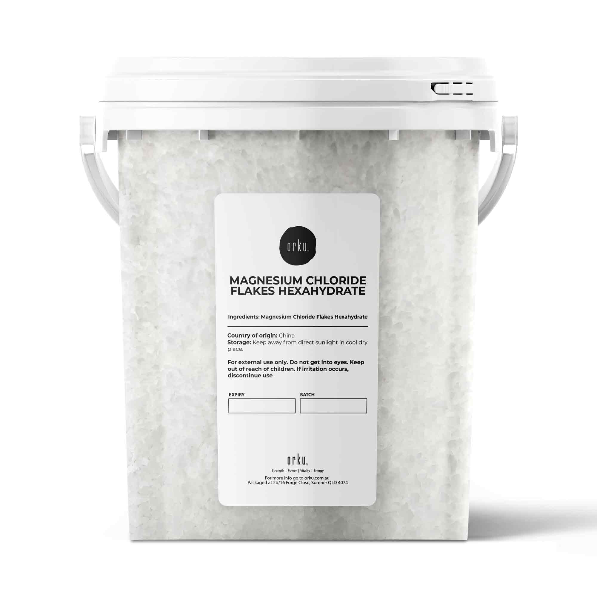 800g Magnesium Chloride Flakes Hexahydrate Tub - Organic USP Food Grade Salt