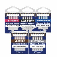Klasse Sewing Machine Needles Assorted Sizes Universal Denim Stretch Leather