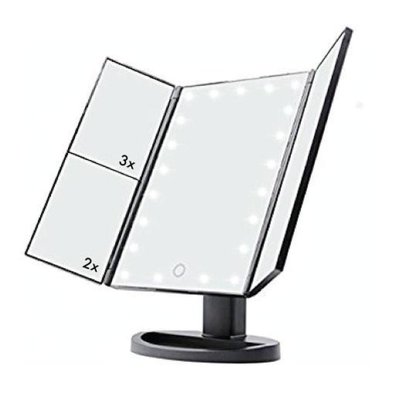 Buy USB Makeup Vanity Foldout Mirror Magnifying Zoom 2x 3x LED Light