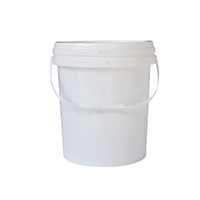 Plastic White Buckets Handle + Lids - 2L 5L 10L - Small and Large Food Pail