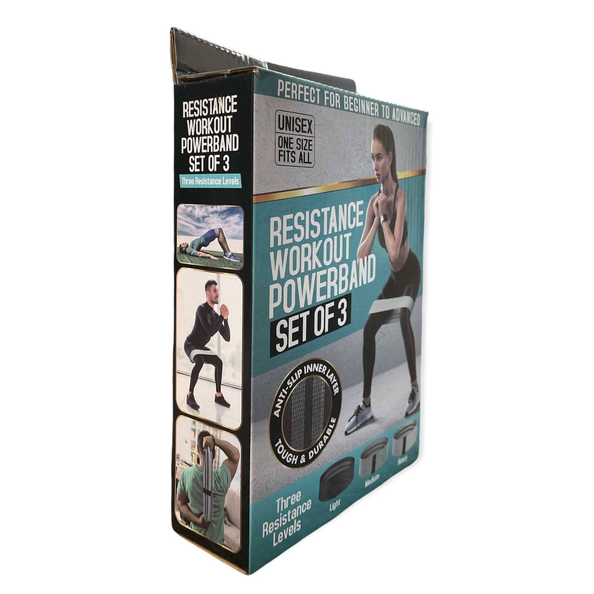 Resistance Workout Power Band 3 Set Exercise Booty Pilates Gym Fitness Loop Australia
