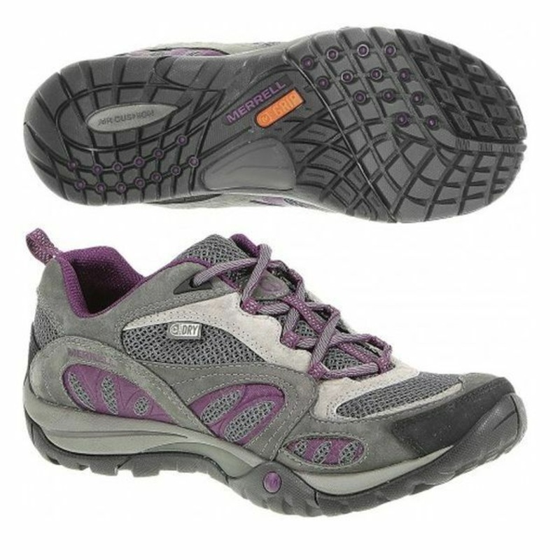 Buy Womens Merrell Azura Waterproof Ladies Walking Shoe Grey Purple