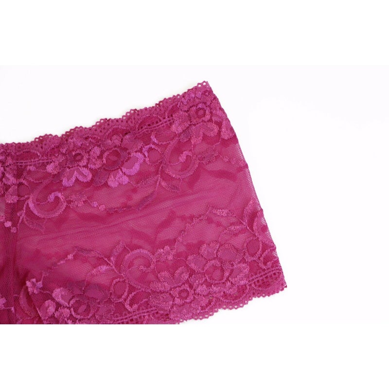 5 X Womens Plus Size Lace Shorts Boyleg Underwear Panties Lingerie - Purple