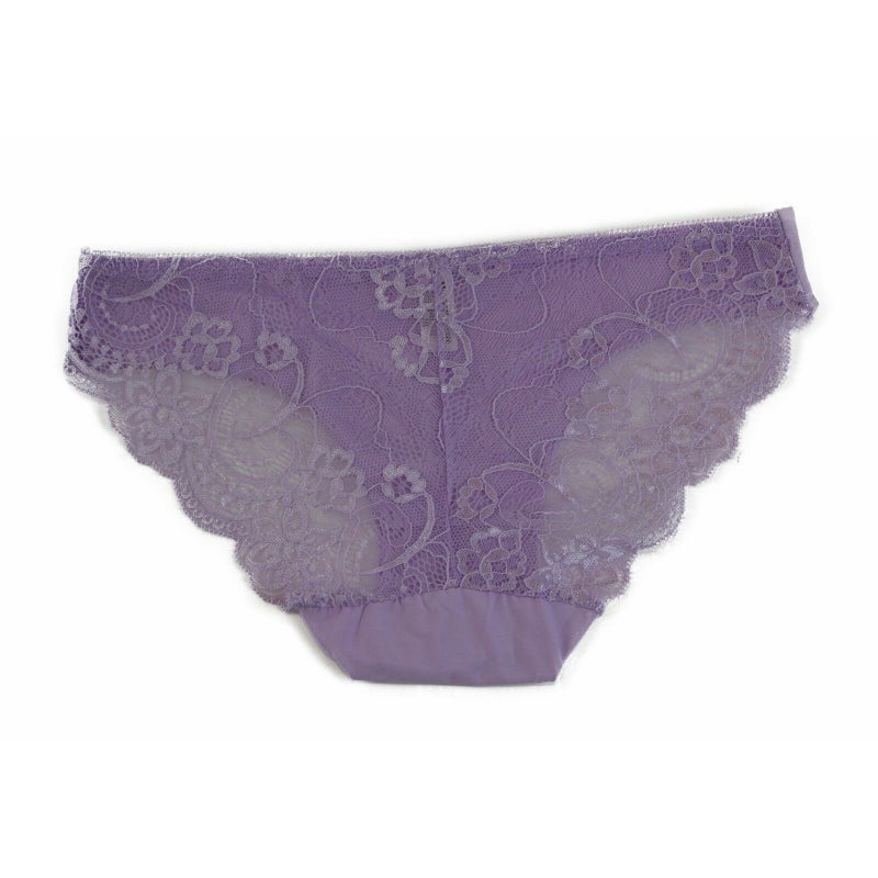 Buy Womens Sexy Underwear With Lace Back Panties Undies Lingerie Violet -  MyDeal