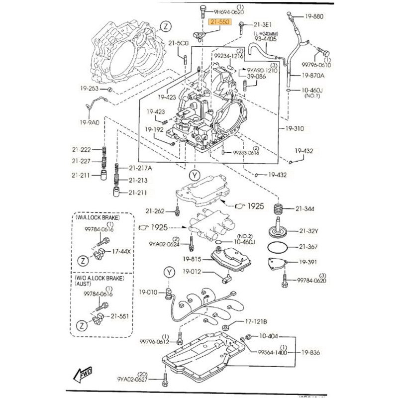 Turbine Speed Sensor Pulse Generator for Mazda 2 3 6 CX-7 323 626 FN0121550