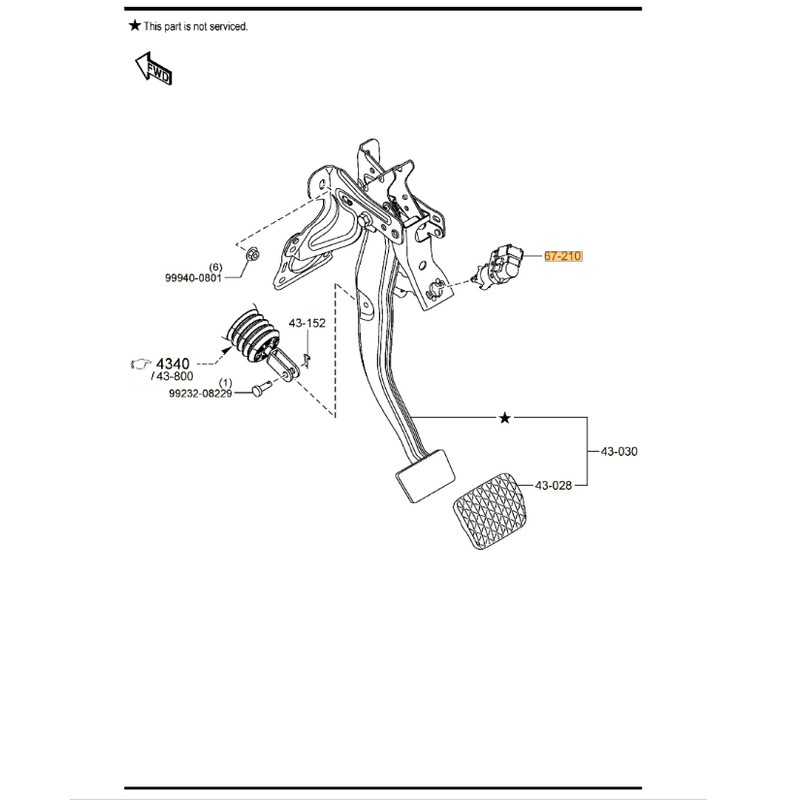 Genuine Mazda Brake Stop Lamp Switch Mazda 2 3 6 CX3 CX5 CX9 MX5