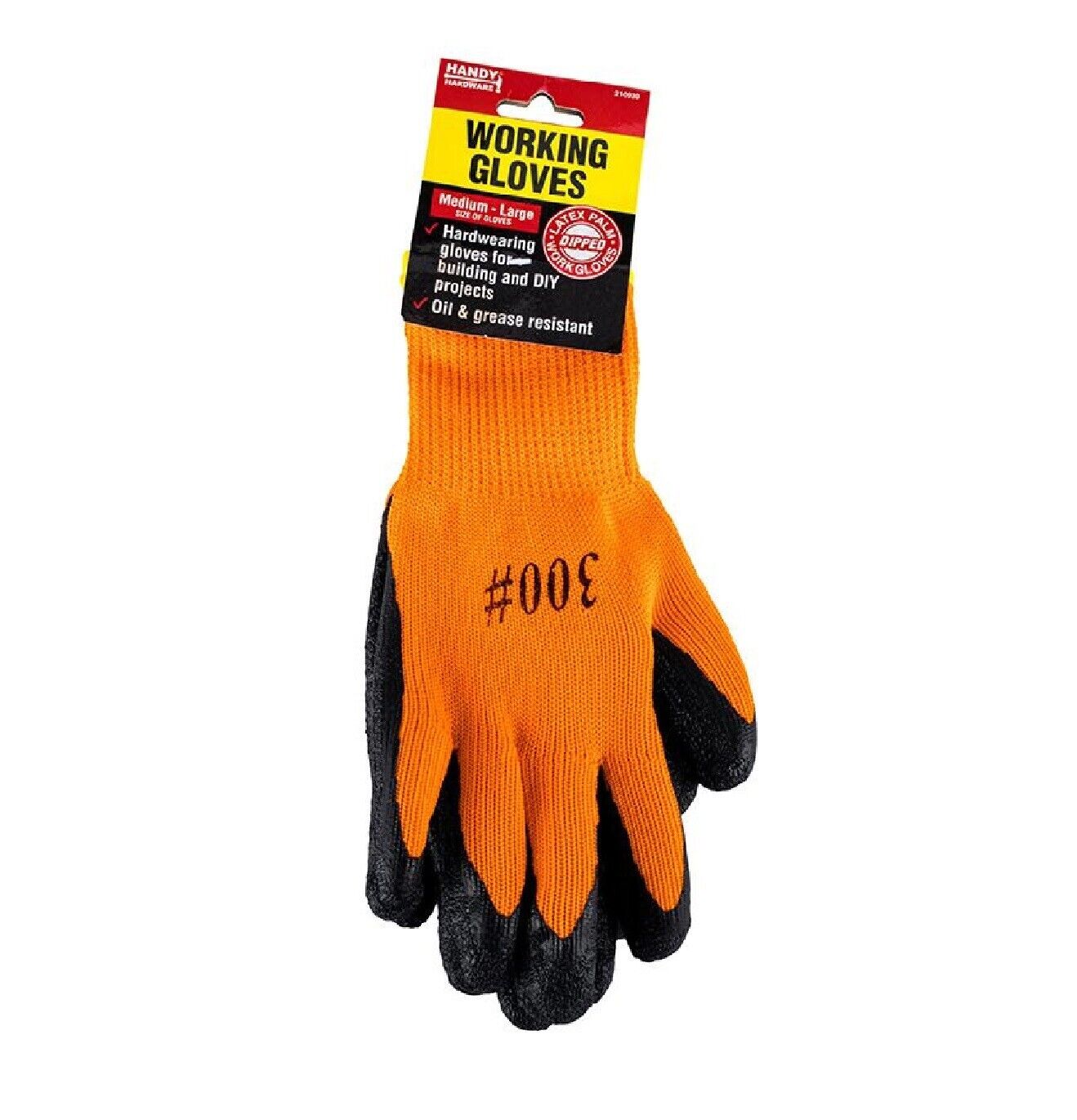1 pair Work Gloves Latex Palm Gripping Power Oil Grease Resistant Working