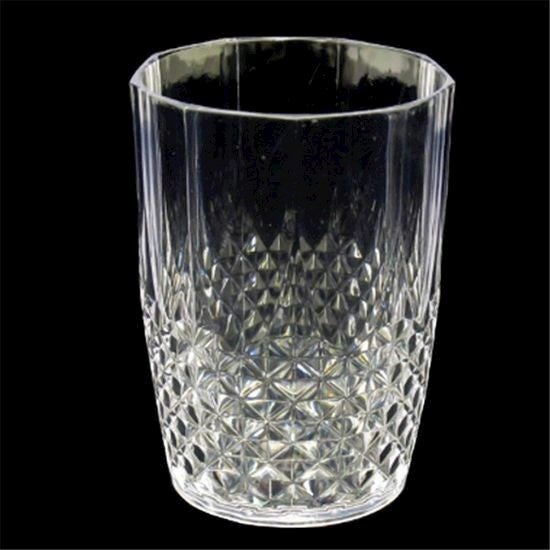 12 Acrylic Clear Plastic Tumbler Water Drinking Glasses Drink Tumblers Set