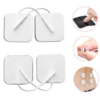 12 Pcs Tens Machine Replacement Electrode Pads Gel Self Adhesive Reusable 5x5cm