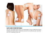 12 Pcs Tens Machine Replacement Electrode Pads Gel Self Adhesive Reusable 5x5cm