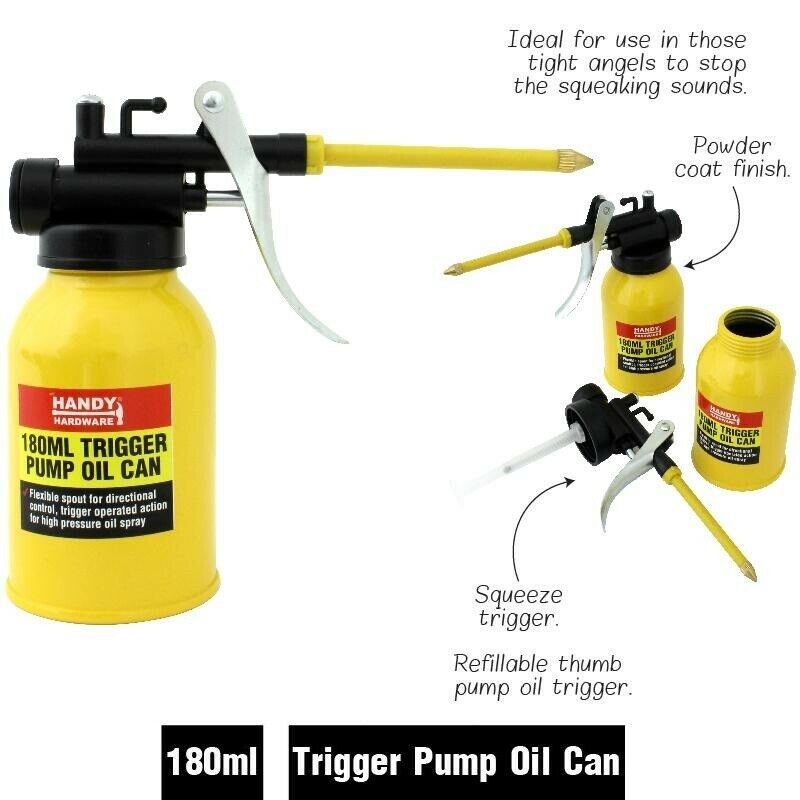 180ml Small Metal Trigger Pump Oil Can With Nozzle Spout