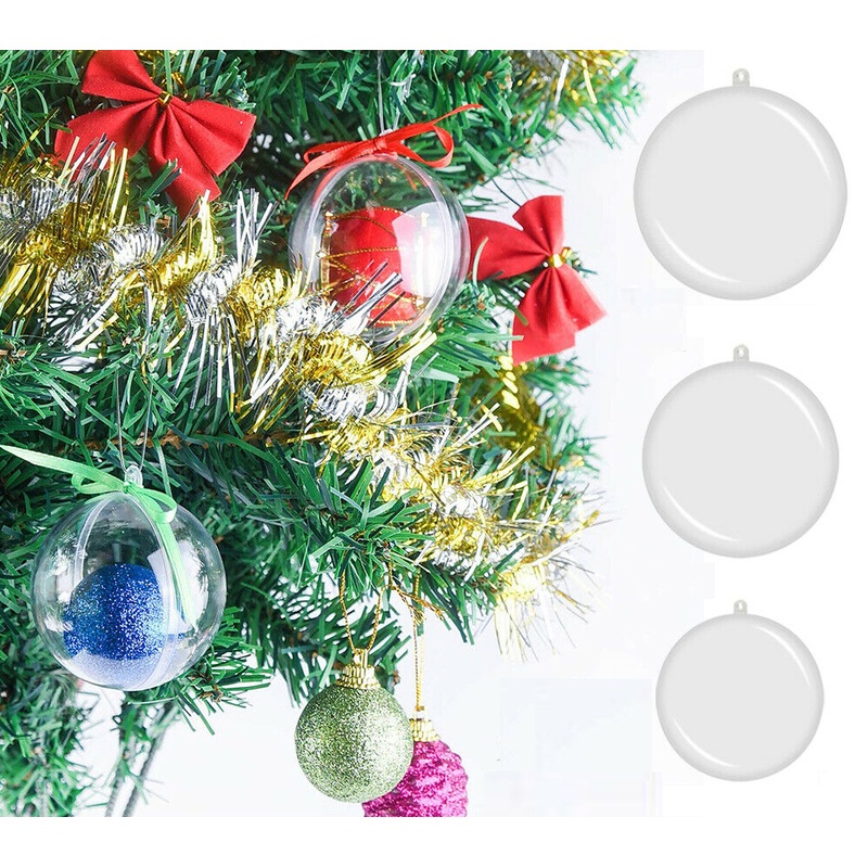 Buy 30pcs Christmas Ball Fillable Baubles Clear Ball Xmas Tree Decor
