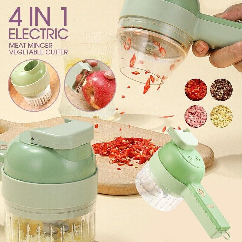Buy 4 In 1 Handheld Electric Vegetable Cutter Multifunction Vegetable