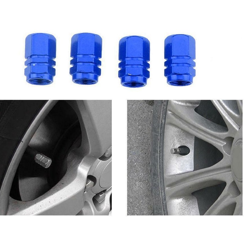 Buy 4x Blue Valve Caps Wheel Tyre Tire Stems Air Dust Cover Screw Car Truck Bike MyDeal