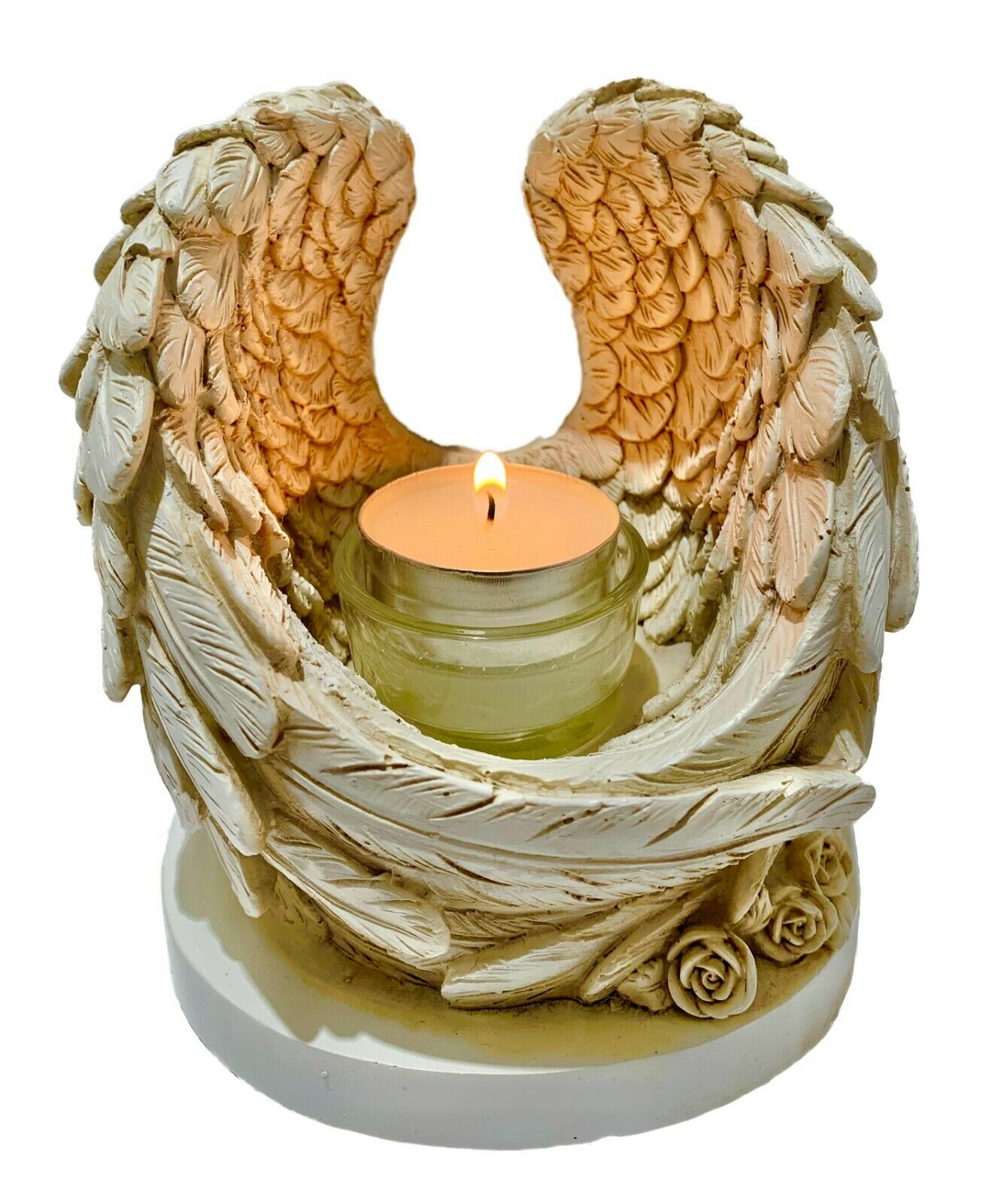 angel wing tea light holder