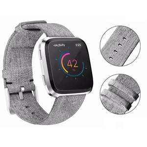 Fitbit Versa /2/Lite Replacement Band Fabric Watch Sports Strap Wristband Grey