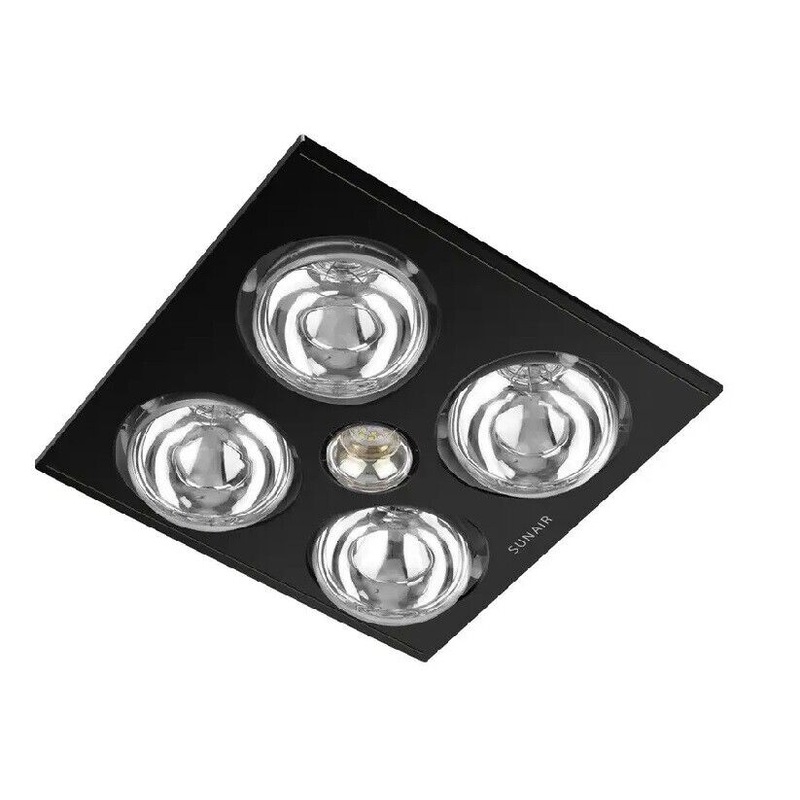 Buy Heater Sunair Bathroom Exhaust Fan LED Downlight with 4 Heat Globes