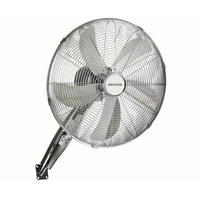 Heller Chrome Wall Mount Fan/Remote Control/3 Speed/Timer/Air Cooler 40cm