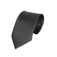 Mens Skinny Tie Plain Wedding Slim Necktie Formal Casual Narrow Black