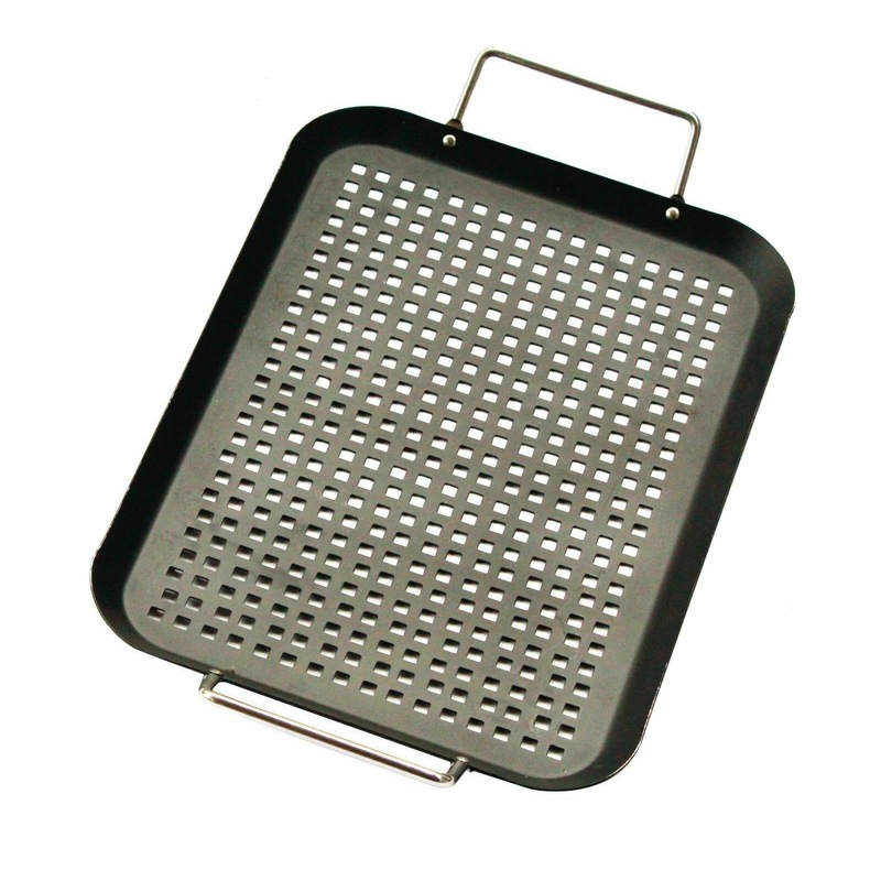 Buy Nonstick BBQ Grill Tray Barbecue Camping Perforated Meat