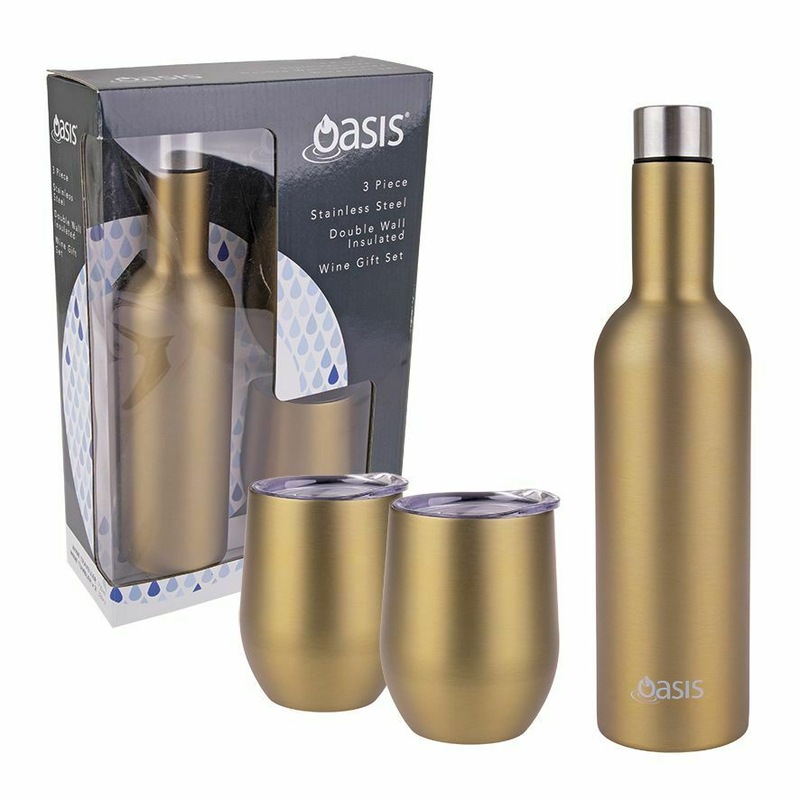 Buy Oasis 3Piece Double Wall Insulated Wine Traveller's Set