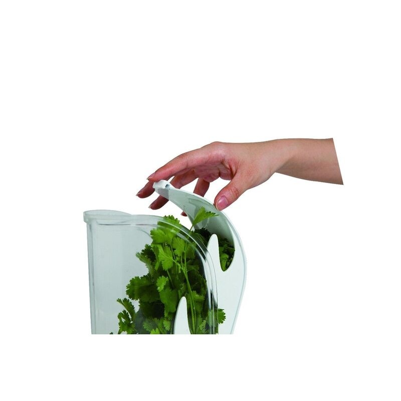 Savor Herb Keeper Greener Kitchen Fridge Fresh Herbs Clear Transparent