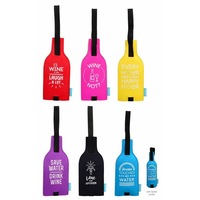 Single Bottle Wine Carry Carrying Bag Tote Neoprene Sttuby Holder Carrier BYO