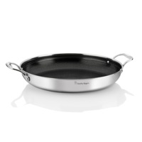 Stanley Rogers Non-stick Stainless Steel Paella Pan Round Roasting Pan 36cm