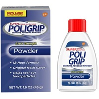 Super Poligrip Extra Strength Denture Adhesive Powder Zinc Free Dental Care 45g
