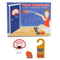 Toilet Basketball Bathroom Games Suction Cup Backboard Fun Unusual Door Sign