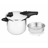 Tramontina Pressure Cooker With Steamer Basket 6L Safety Valve Stainless Steel