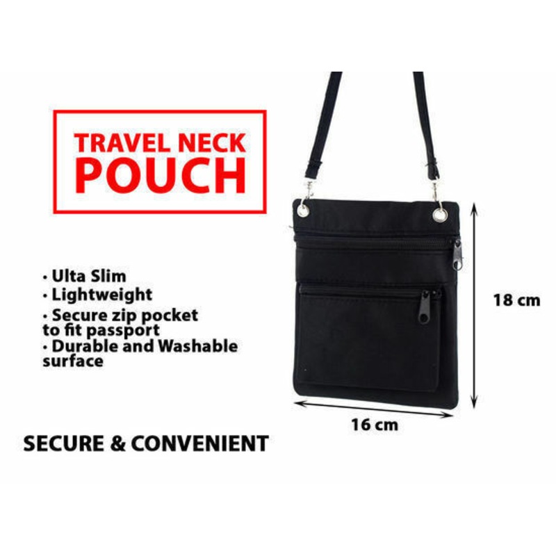 Buy Travel Secure Neck Pouch Passport Card Ticket Money Secret Wallet Holster Bag MyDeal