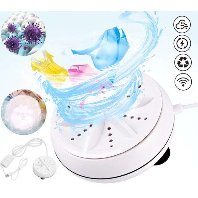 Buy Ultrasonic Portable Washing Machine Mini Turbine Washer USB For