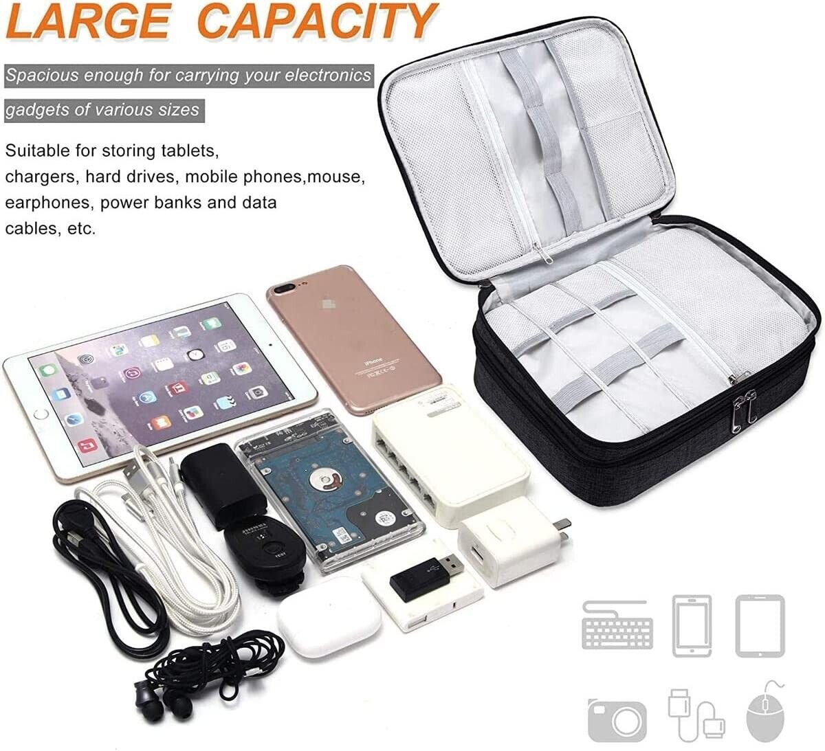 Cable organiser travel online bag