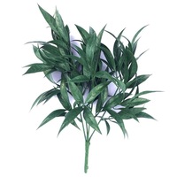 5-packs Dark Green Tipped Willow Oak Stem UV Resistant 30cm