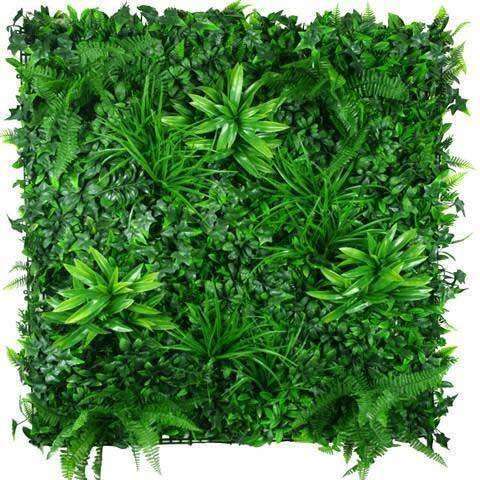 Luxury Green Sensation Artificial Vertical Garden / Fake Green Wall 1m x 1m UV Resistant