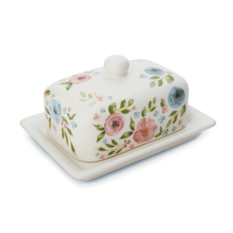 Buy Cooksmart Country Floral Butter Dish MyDeal