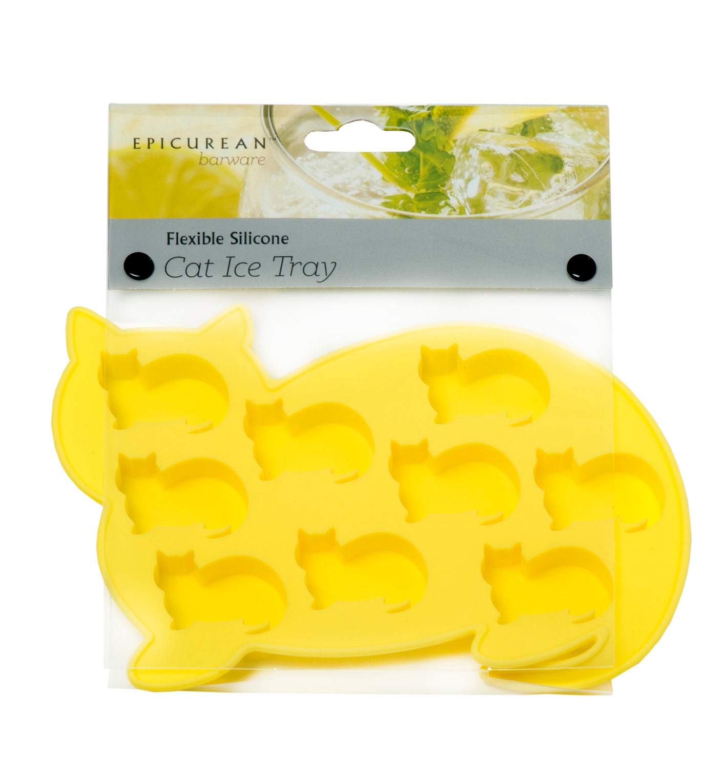 Epicurean Yellow Cat Silicone Ice Cube Tray