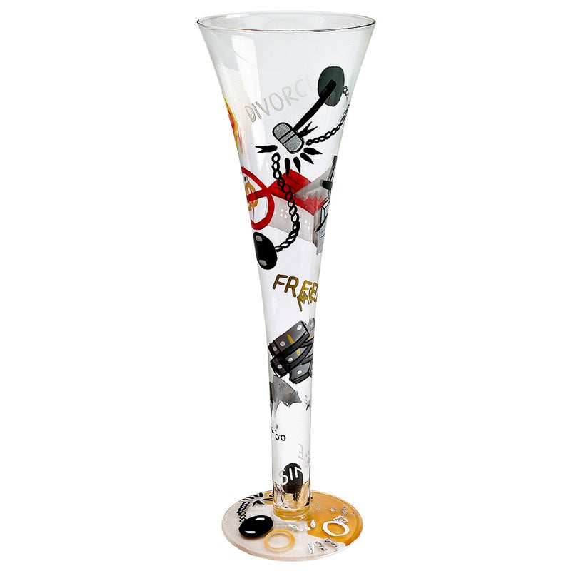 Lolita Hand Painted Champagne Glass Flute Divorce Gift Fun Present Boxed New 
