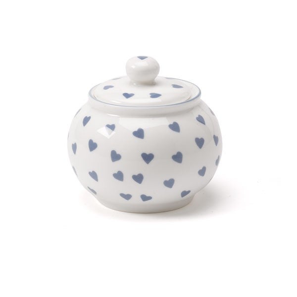 Nina Campbell Bone China Sugar Bowl Blue Hearts Design
