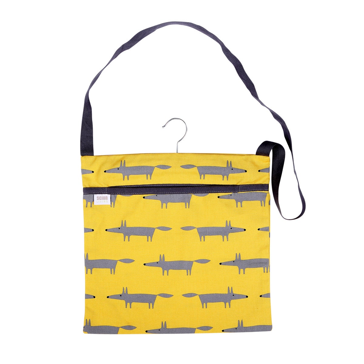 Scion Mr Fox Wipe Clean Peg Bag, Yellow