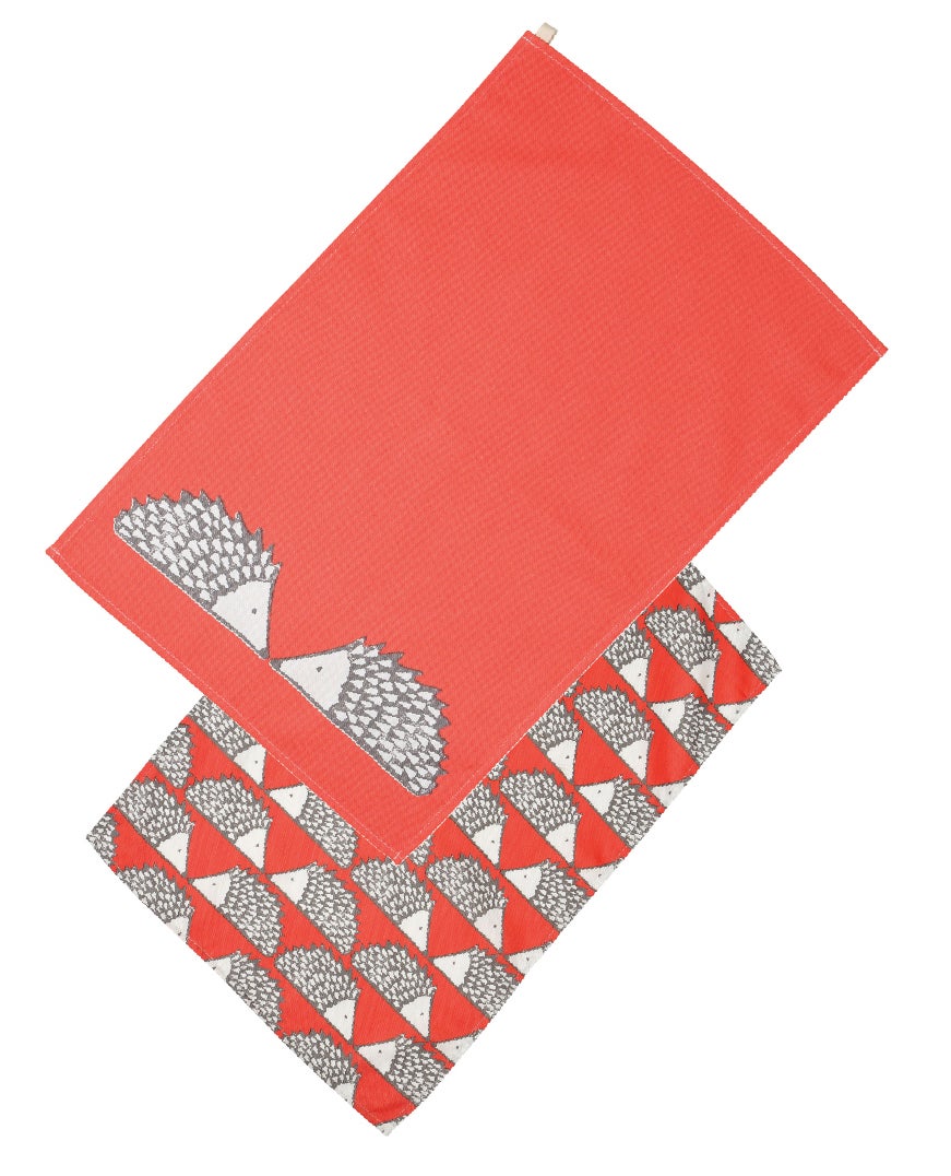 Scion Spike Set of 2 Tea Towels, Red