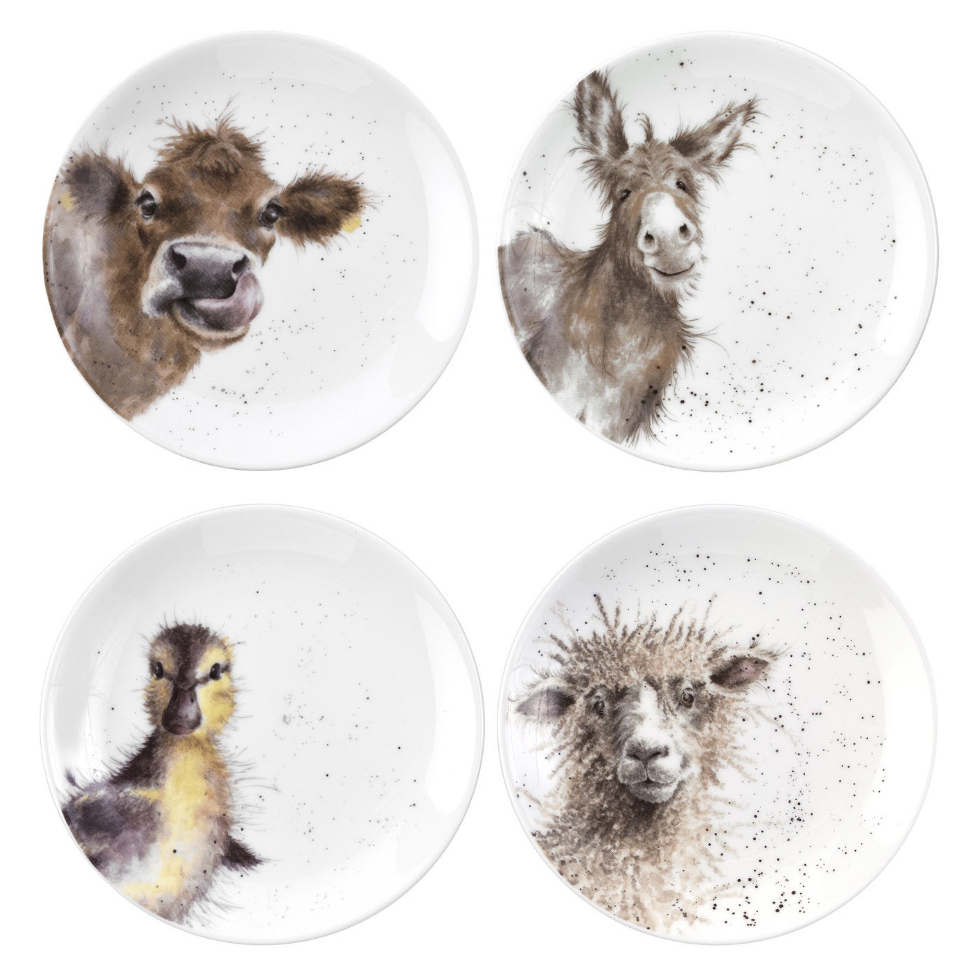 Wrendale Designs Set of 4 Coupe Appetiser Plates
